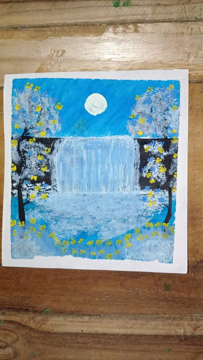 How to draw background scenery with oil paints colours easy for beginners #trend #art #viralvideo
