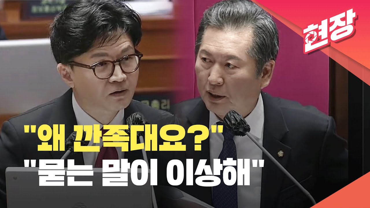 [현장영상] 국회 대정부질문 민주당 정청래-한동훈 법무부장관, 