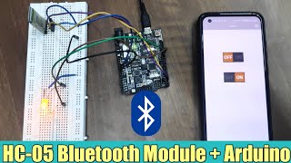 HC-05 bluetooth module with RemoteXY mobile app | Control LED