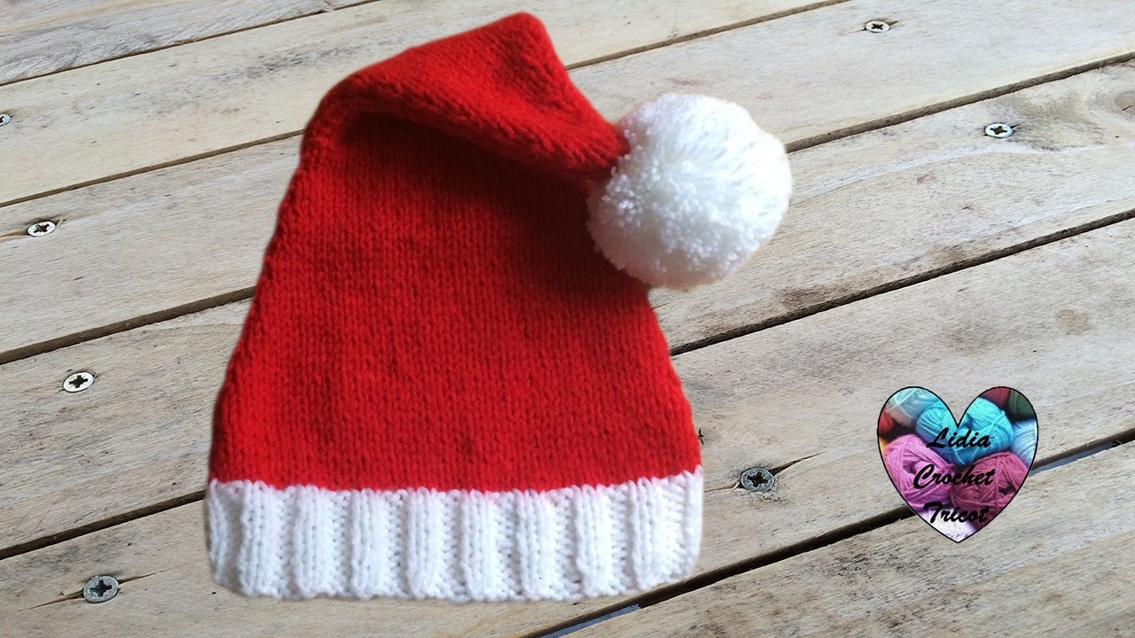 tricoter un bonnet de noel pour bebe