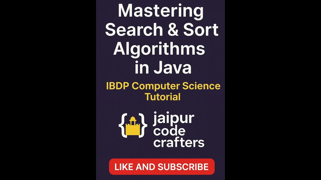 Search & Sort Algorithms in Java | IBDP Computer Science Tutorial ...