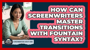 How Can Screenwriters Master Transitions With Fountain Syntax? - Screenwriter