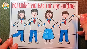 Tranh áp phích - vẽ tranh phòng chống bạo lực học đường | mĩ thuật lớp 8 bài 14 | tranh cổ động