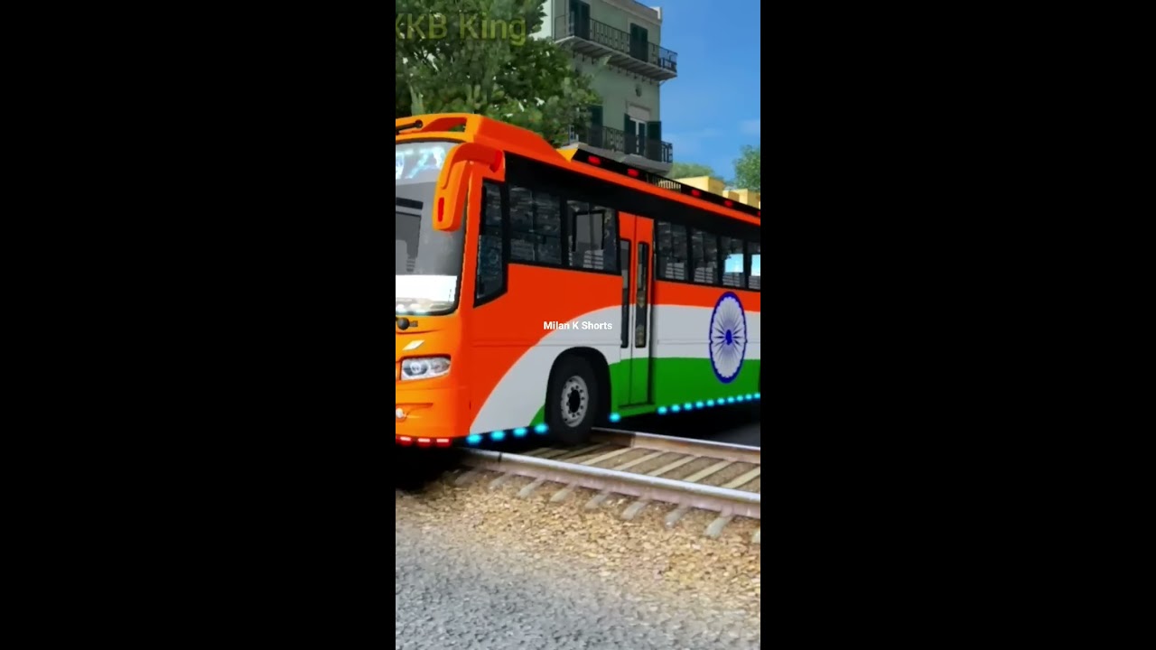 India Bus On Railtrack Shorts