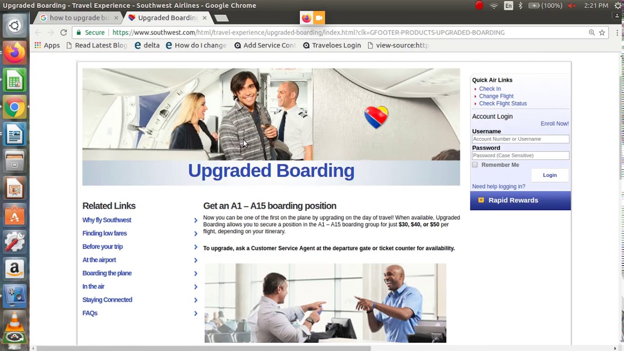 How do I Upgrade to Business Class on Southwest Airlines Online YouTube