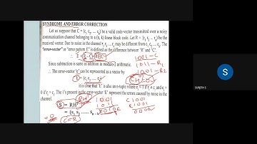 Syndrome and Error Correction ITC