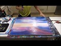 DEMONSTRATION PEINTURE ABSTRAITE Doigts &amp; pinceaux    Speed painting