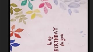 How to make birthday card with water color /easy ?