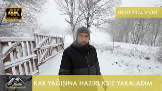 Kar Yağışına Hazırlıksız Yakalandım Karla Mücadele Vlog 09012024