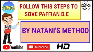 Steps to solve pfaffian d.e. by Natani