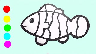 Belajar Menggambar dan Mewarnai Ikan Badut II