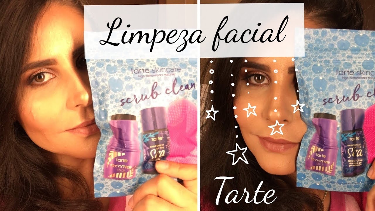 Limpeza facial com Scrub Clean Tarte YouTube