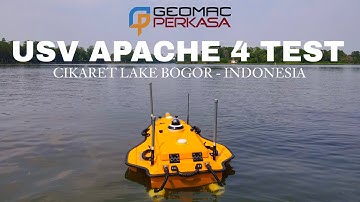 CHCNAV APACHE 4 USV l Bathymetry Survey in Cikaret Lake Bogor, Indonesia