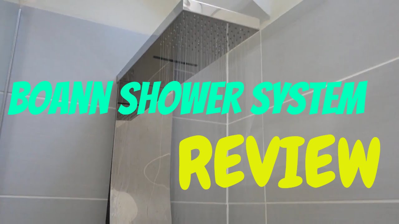 Boann Modern Rainfall & Waterfall Shower System & Linear Drain REVIEW YouTube