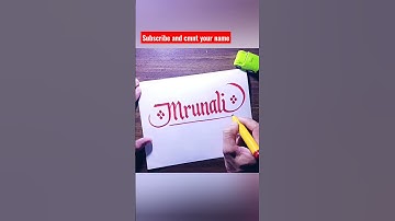 Mrunali ✍️ Chisel Marker Name Request 🤟 #like #subscribe #love #calligraphy #letters