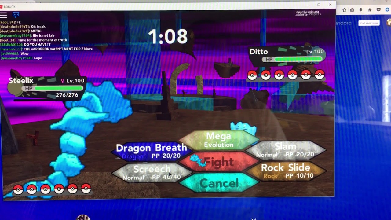 Shiny Crystal Onix in Pokémon Brick Bronze 