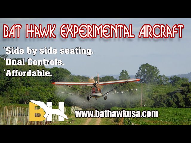 Bat Hawk side by side seating, two seat experimental aircraft, from bathawkusa.com