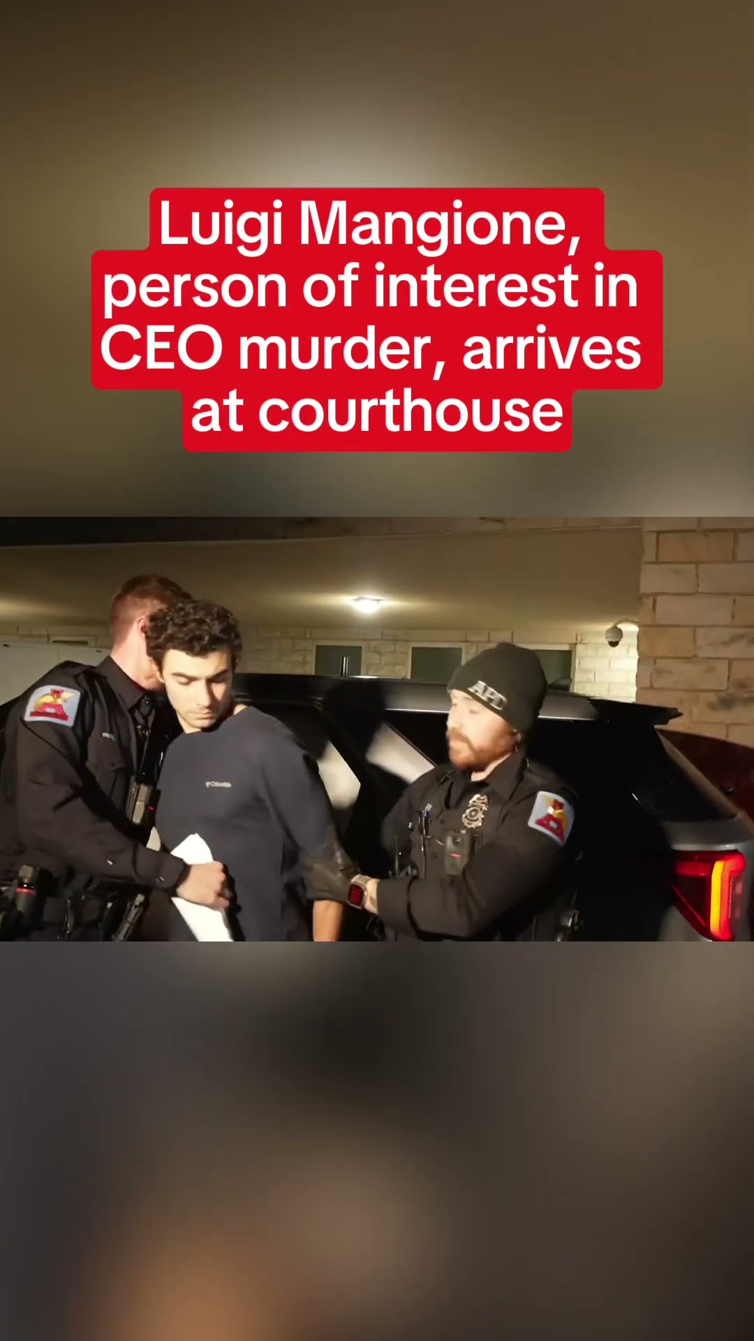 Luigi Mangione, person of interest in CEO murder, arrives at courthouse