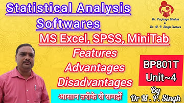 Statistical Analysis Using Software | MS Excel, SPSS, MiniTab | Research Methodology | BP801T | L~31