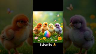wow colourful baby chicks 🐥🐣
