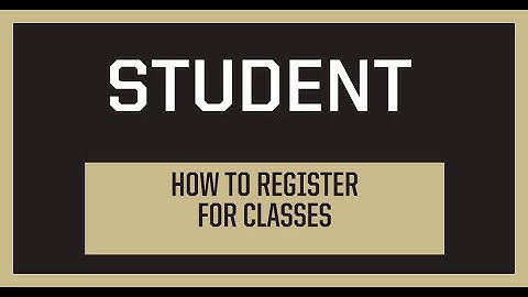 How to register for classes