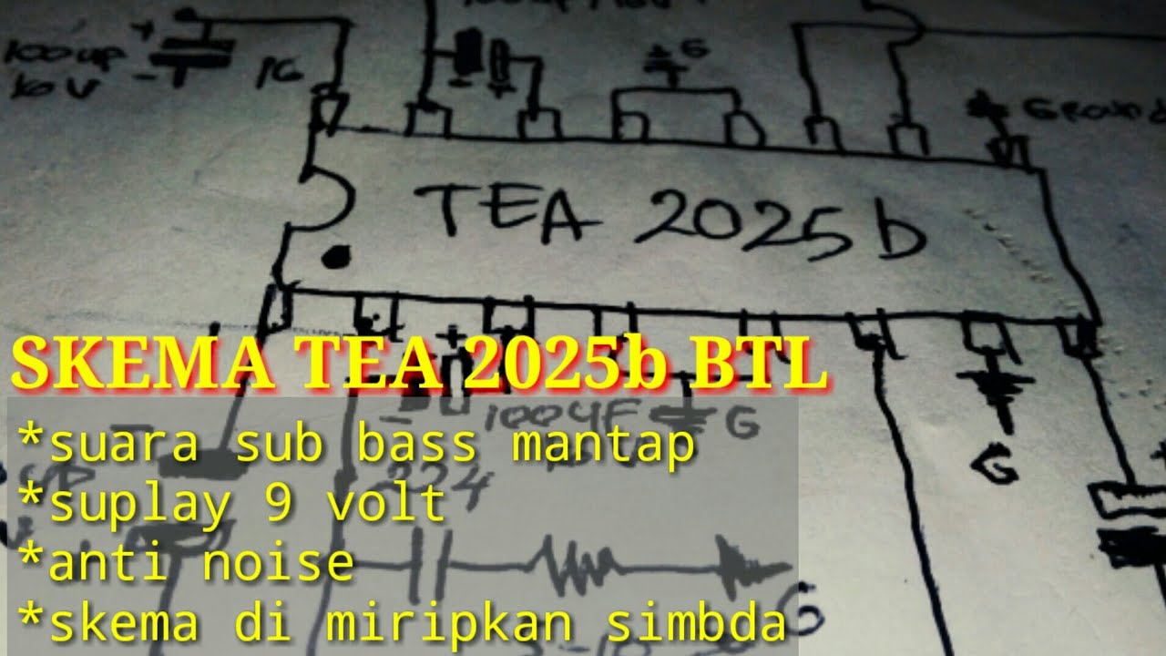 skema subwoofer TEA 2025b BTL SIMBDA 