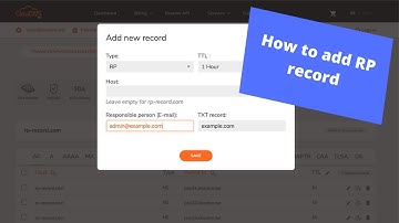 How to add RP record?