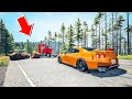 At High Speed Crashes Into a Stone ✦ BeamNG Drive Car Crash