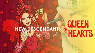 Drawing Queen Of Hearts from Descendants 4 by Disney