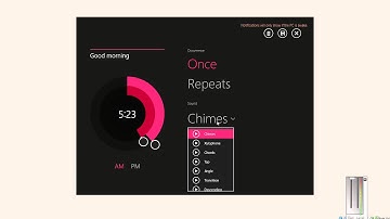 How to setup an alarm on Windows Blue 8.1
