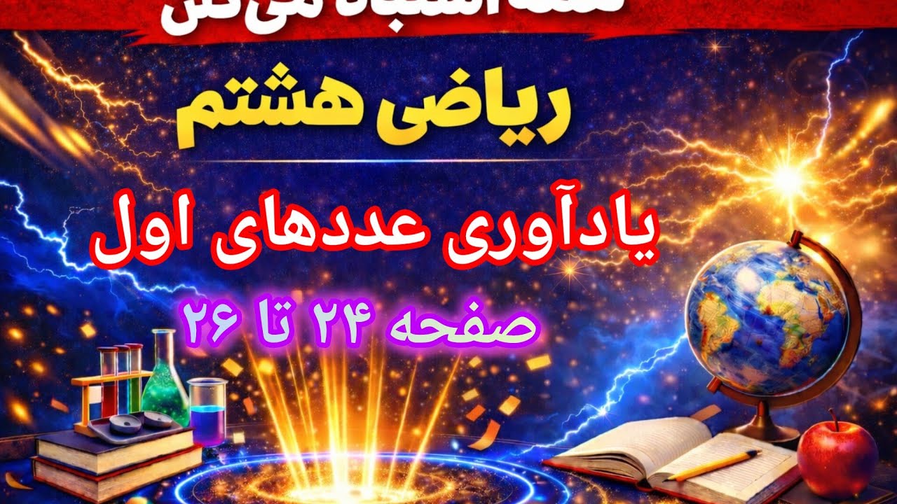 تعیین عددهای اول به ساده‌ترین روش | ریاضی هشتم فصل ۲ درس ۲ (حل کامل صفحات ۲۴ تا ۲۶)