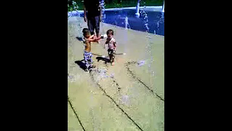 Sam at Lakes Park Water Playground 3
