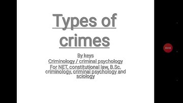 Types of crime (urdu/ hindi)
