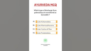 AYURVEDA MCQ | PREVIOUS YEAR QUESTION PAPER #aiapget2024 #ayurveda