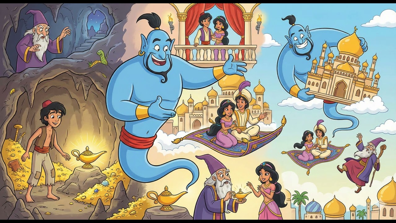 Aladdin and the Wonderful Lamp 1001 Arabian Nights Stories Easy English Bedtime Stories Fairy Tales