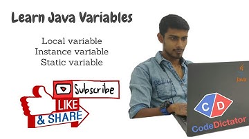 PART 5 : Variables And Type of Variables in Java(Local Variable, Instance Variable, Static Variable)