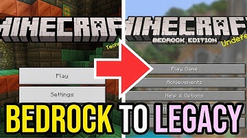 How To Turn Minecraft Bedrock Into Legacy Console Edition!