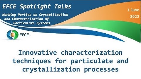 Innovative characterization techniques for particulate and crystallization processes