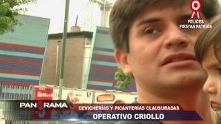 Operativo criollo: cevicherías y picanterías clausuradas por insalubres