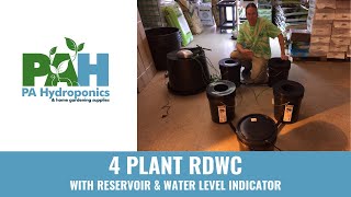 Easiest 4Plant Stirponic RDWC with Reservoir and Water Level Indicator built from scratch!!