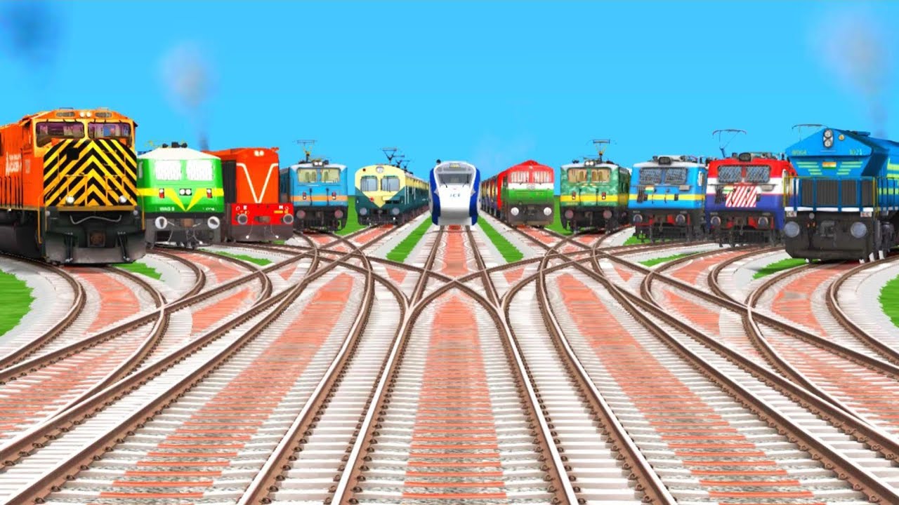 More Trains Crossing AT Bumpy Higher Graphics Railroad Crossing tracks ll high speed train 