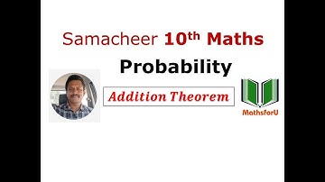 10th Samacheer-Probability-New Syllabus-2019-20 - Algebra of Event-Addition Theorem