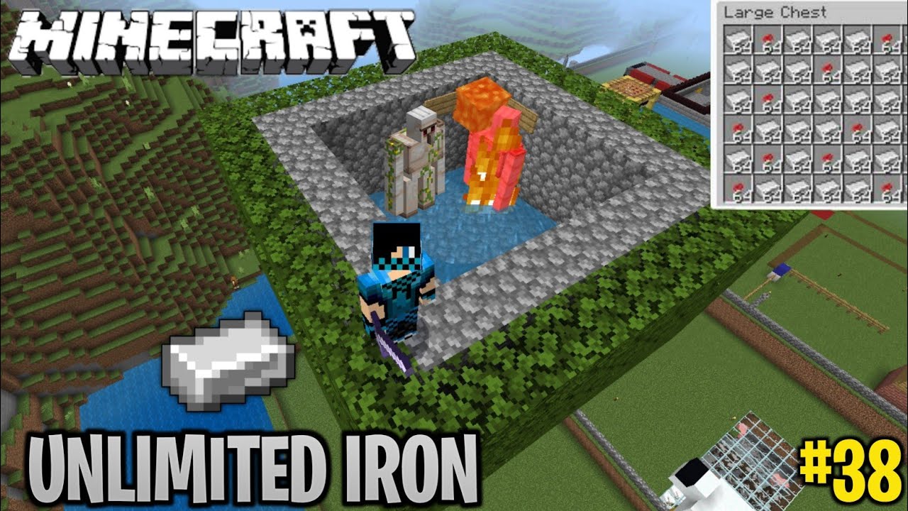 I MADE IRON FARM 1.20 UNLIMITED IRON GOLEM FARM MINECRAFT SURVIVAL
