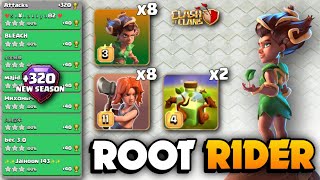 +320 BEST Spam RR Strategy🔴ROOT RIDER Spam With Overgrowth Spell🔴TH16 Attack Strategy🔴Clash Of Clans