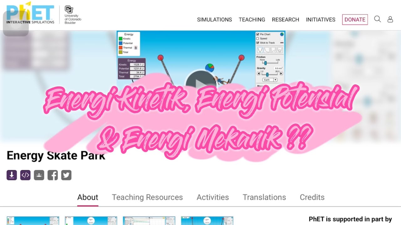 Tutorial PhET Simulation Usaha dan Energi LKPD 1 - YouTube