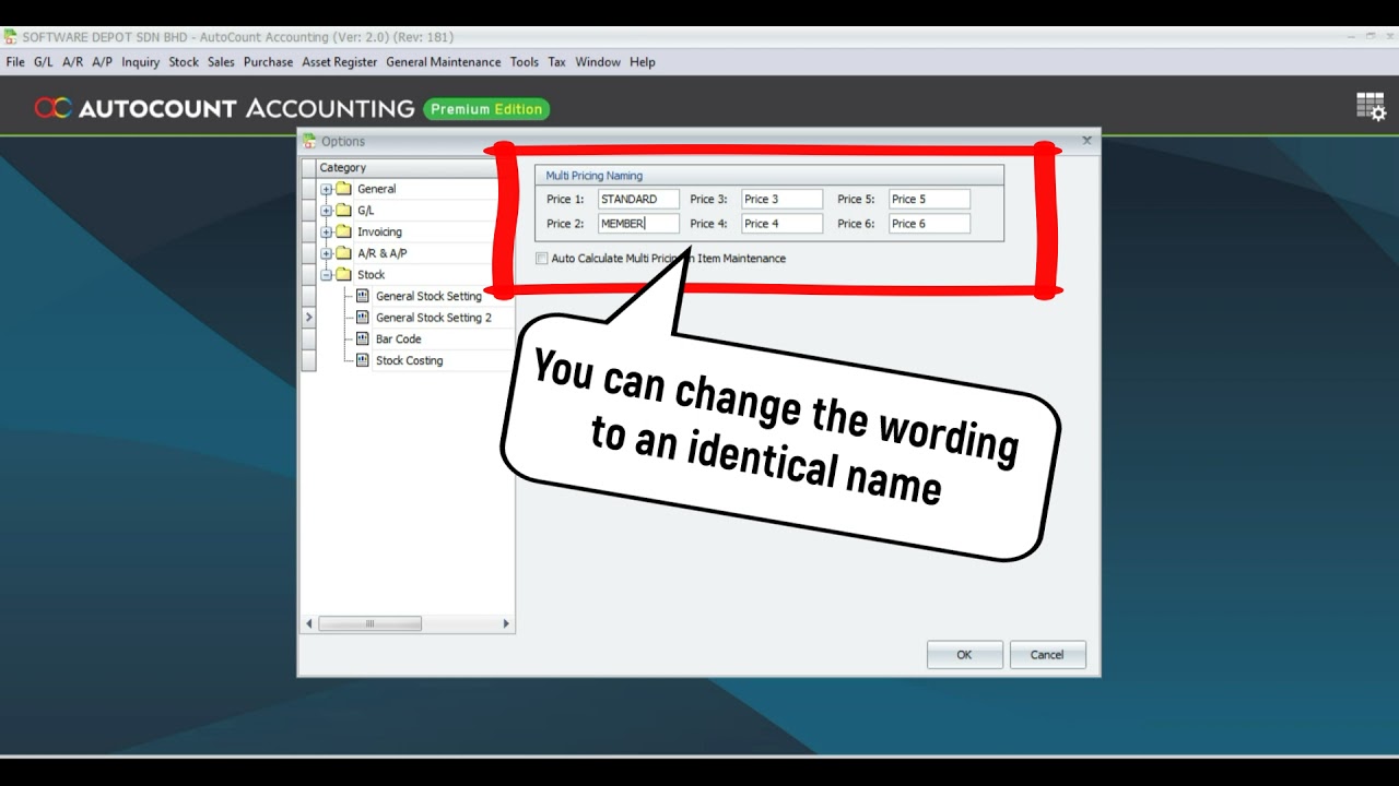 AUTOCOUNT - How to rename display text for multi pricing - YouTube
