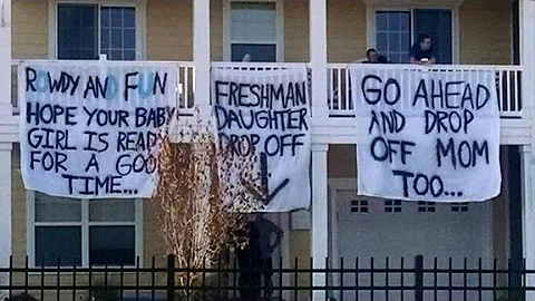 Fraternity suspended Over "Tasteless" Homemade Signs