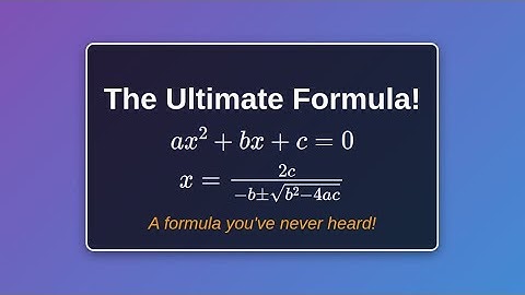 Derive a New Quadratic Formula Easily | Step-by-Step Math Tutorial