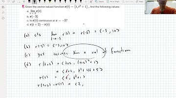 C3S1 Vector-valued Functions and Limits