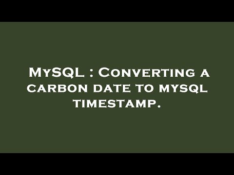 MySQL : Converting